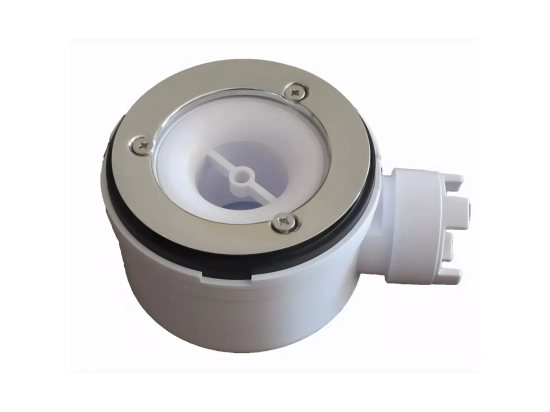 Bonde extra-plate horizontale, Hauteur : 5 cm, Sortie horizontale Ø 40 mm, pour receveur de douche de type italienne, siphoïde avec perçage Ø 90.